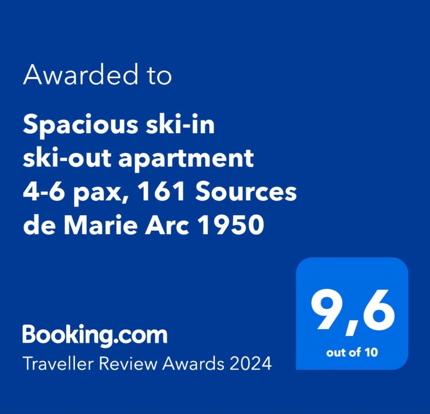 Spacious Ski-In Ski-Out Apartment 4-6 Pax, 161 Sources De Marie Arc 1950 Les Arcs (Savoie) Exterior foto